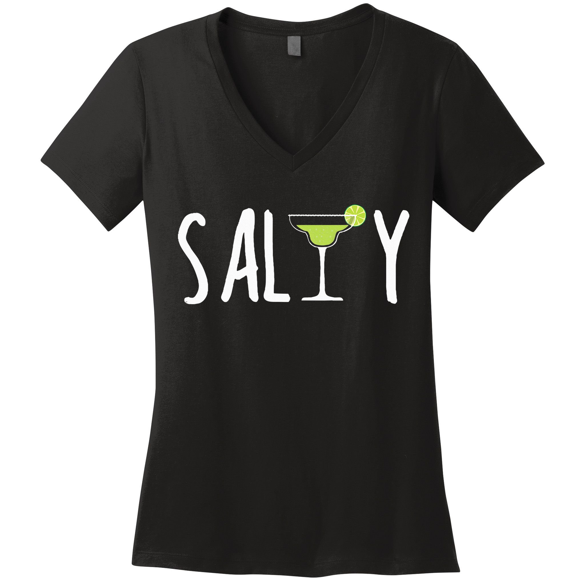 Salty Margarita Glass Beach Lover For Margarita Lovers Women's V-Neck T-Shirt