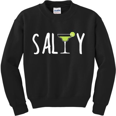 Salty Margarita Glass Beach Lover For Margarita Lovers Kids Sweatshirt