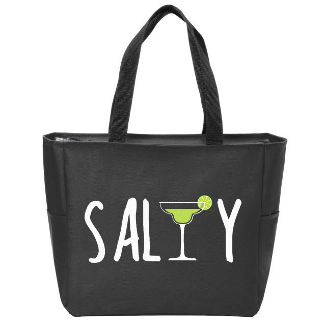 Salty Margarita Glass Beach Lover For Margarita Lovers Zip Tote Bag