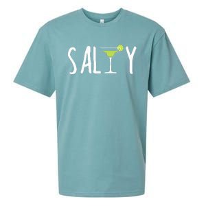 Salty Margarita Glass Beach Lover For Margarita Lovers Sueded Cloud Jersey T-Shirt