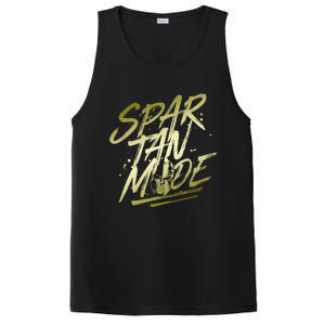 Spartan Mode Gold Gladiator Beast Workout Motivation Gym Cute Gift PosiCharge Competitor Tank