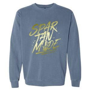 Spartan Mode Gold Gladiator Beast Workout Motivation Gym Cute Gift Garment-Dyed Sweatshirt