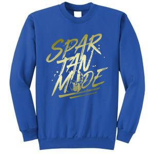 Spartan Mode Gold Gladiator Beast Workout Motivation Gym Cute Gift Sweatshirt