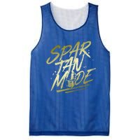 Spartan Mode Gold Gladiator Beast Workout Motivation Gym Cute Gift Mesh Reversible Basketball Jersey Tank