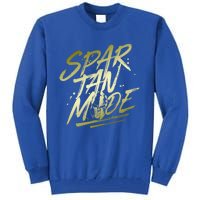 Spartan Mode Gold Gladiator Beast Workout Motivation Gym Cute Gift Tall Sweatshirt