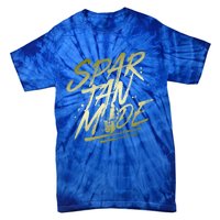 Spartan Mode Gold Gladiator Beast Workout Motivation Gym Cute Gift Tie-Dye T-Shirt