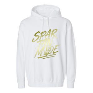 Spartan Mode Gold Gladiator Beast Workout Motivation Gym Cute Gift Garment-Dyed Fleece Hoodie