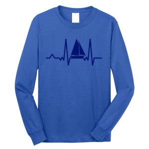 Sailing Meaningful Gift Boat Heartbeat Sailer Ship Meaningful Gift Boating Gift Long Sleeve Shirt