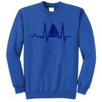 Sailing Meaningful Gift Boat Heartbeat Sailer Ship Meaningful Gift Boating Gift Sweatshirt