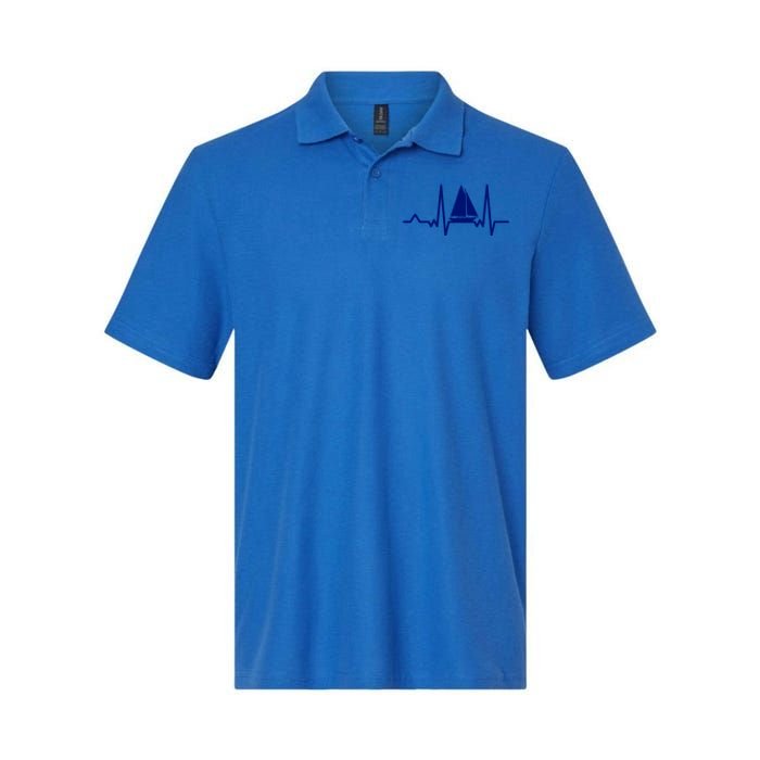 Sailing Meaningful Gift Boat Heartbeat Sailer Ship Meaningful Gift Boating Gift Softstyle Adult Sport Polo