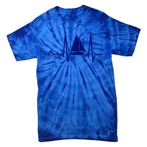 Sailing Meaningful Gift Boat Heartbeat Sailer Ship Meaningful Gift Boating Gift Tie-Dye T-Shirt