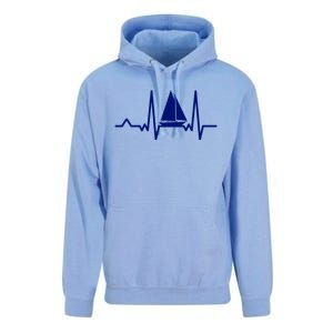 Sailing Meaningful Gift Boat Heartbeat Sailer Ship Meaningful Gift Boating Gift Unisex Surf Hoodie