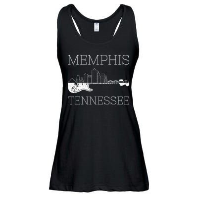 Souvenir Memphis Guitar Music Tennessee Memphis Ladies Essential Flowy Tank