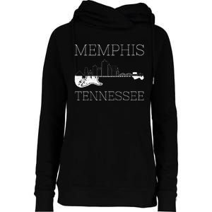 Souvenir Memphis Guitar Music Tennessee Memphis Womens Funnel Neck Pullover Hood