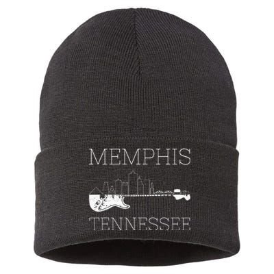 Souvenir Memphis Guitar Music Tennessee Memphis Sustainable Knit Beanie