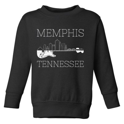Souvenir Memphis Guitar Music Tennessee Memphis Toddler Sweatshirt