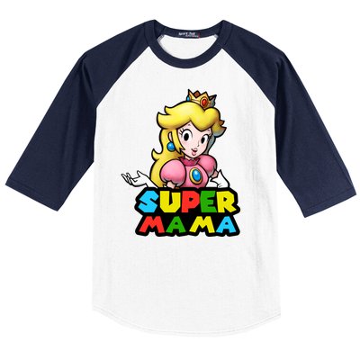 Super Mama Gamer Logo Baseball Sleeve Shirt