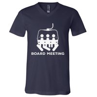 Snowboard Meeting Gift Snowboarding funny Vacation Skiing V-Neck T-Shirt