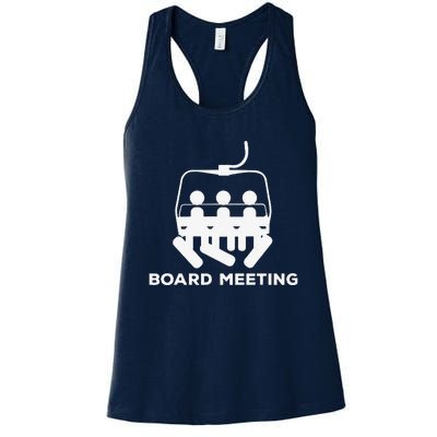 Snowboard Meeting Gift Snowboarding funny Vacation Skiing Women's Racerback Tank