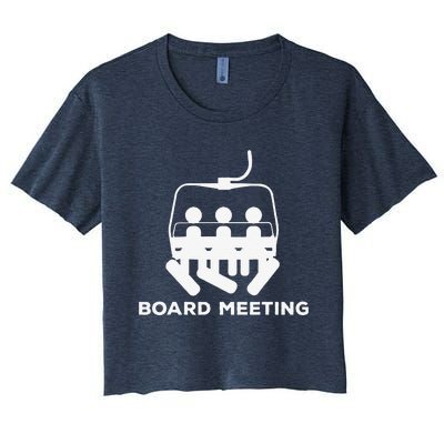 Snowboard Meeting Gift Snowboarding funny Vacation Skiing Women's Crop Top Tee