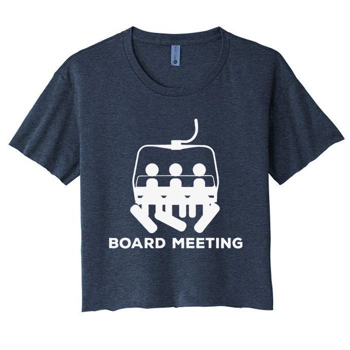 Snowboard Meeting Gift Snowboarding funny Vacation Skiing Women's Crop Top Tee