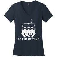 Snowboard Meeting Gift Snowboarding funny Vacation Skiing Women's V-Neck T-Shirt