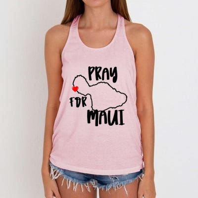 Support Maui Gift Pray For Maui Hawaii Strong Women's Knotted Racerback Tank