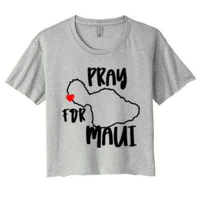 Support Maui Gift Pray For Maui Hawaii Strong Women's Crop Top Tee