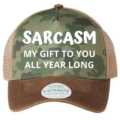 Sarcasm My Gift To You All Year Long Funny Christmas Joke Legacy Tie Dye Trucker Hat