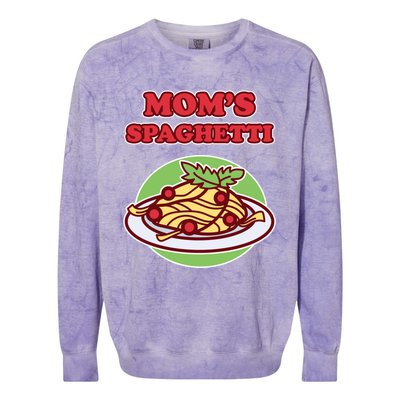 Spaghetti Meaningful Gift And Cool Gift Mom's Spaghetti Meaningful Gift Colorblast Crewneck Sweatshirt