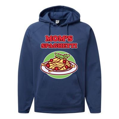 Spaghetti Meaningful Gift And Cool Gift Mom's Spaghetti Meaningful Gift Performance Fleece Hoodie