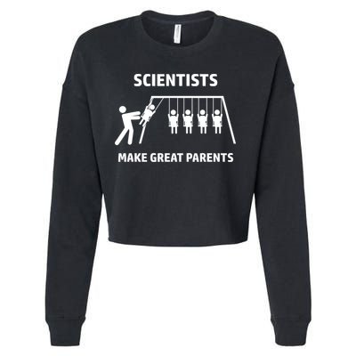 Scientists Make Great Parents Physicians Maths Physics Science Cropped Pullover Crew