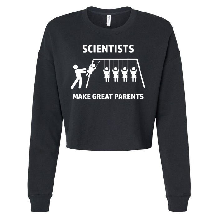 Scientists Make Great Parents Physicians Maths Physics Science Cropped Pullover Crew
