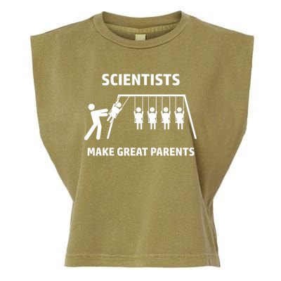 Scientists Make Great Parents Physicians Maths Physics Science Garment-Dyed Women's Muscle Tee