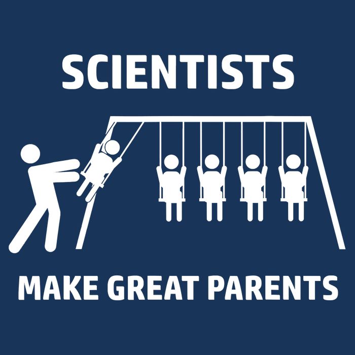 Scientists Make Great Parents Physicians Maths Physics Science 16 in Basic Backpack