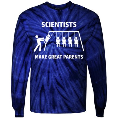 Scientists Make Great Parents Physicians Maths Physics Science Tie-Dye Long Sleeve Shirt