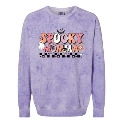 Spooky Momma Gift Halloween Mom Gift Stay Spooky Momma Gift Colorblast Crewneck Sweatshirt