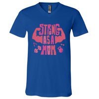 Strong Mom Gym Mother Mother's Day Mommy Fitness Gift V-Neck T-Shirt