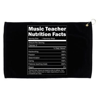 School Music Gift Funny Nutrition Facts Music Teacher Gift Grommeted Golf Towel