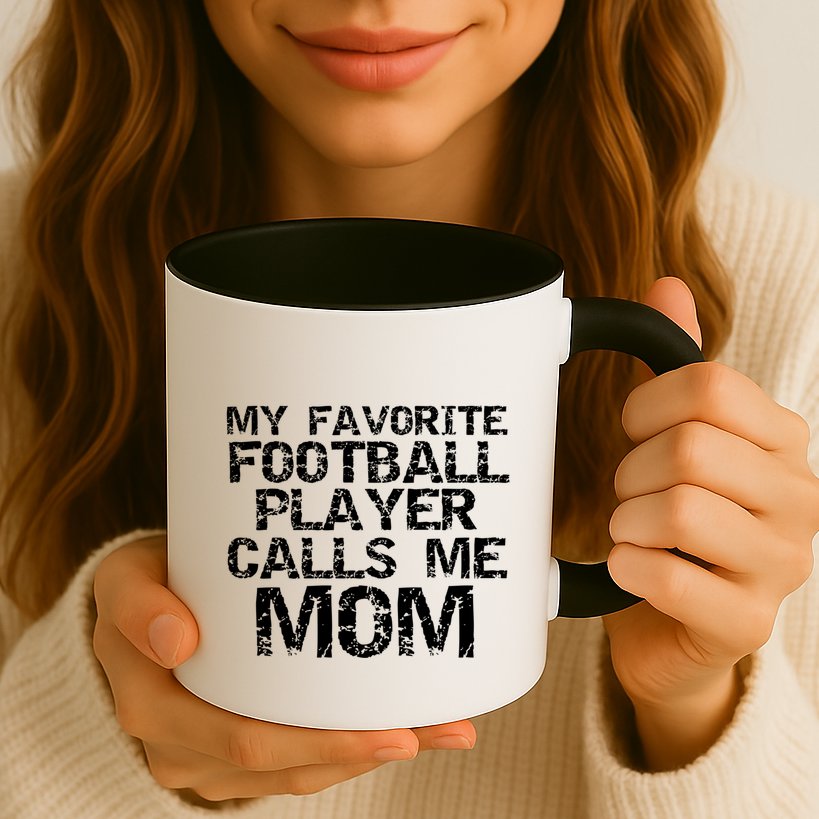Sports Mother Gift My Favorite Football Player Calls Me Mom Meaningful Gift Mug