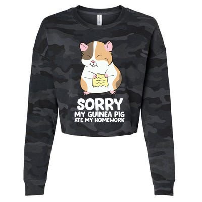 Sorry My Guinea Pig Ate My Homework Guinea Pig School Cropped Pullover Crew