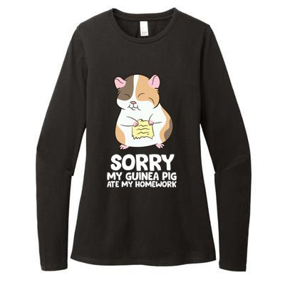 Sorry My Guinea Pig Ate My Homework Guinea Pig School Womens CVC Long Sleeve Shirt