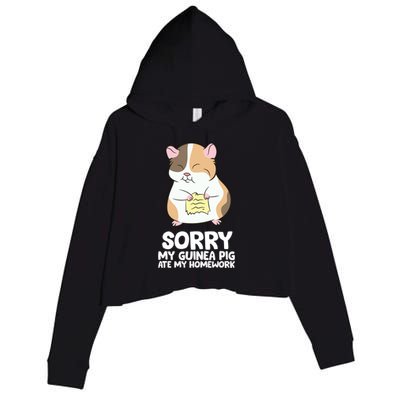 Sorry My Guinea Pig Ate My Homework Guinea Pig School Crop Fleece Hoodie