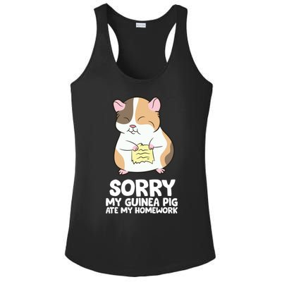 Sorry My Guinea Pig Ate My Homework Guinea Pig School Ladies PosiCharge Competitor Racerback Tank