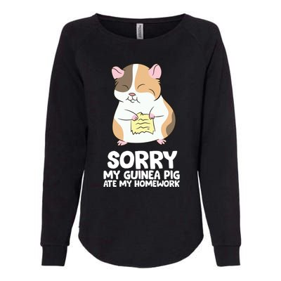 Sorry My Guinea Pig Ate My Homework Guinea Pig School Womens California Wash Sweatshirt