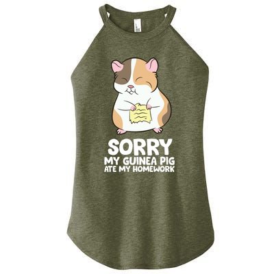 Sorry My Guinea Pig Ate My Homework Guinea Pig School Women’s Perfect Tri Rocker Tank