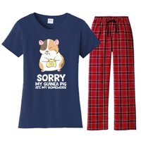 Sorry My Guinea Pig Ate My Homework Guinea Pig School Women's Flannel Pajama Set