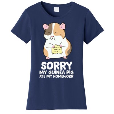 Sorry My Guinea Pig Ate My Homework Guinea Pig School Women's T-Shirt