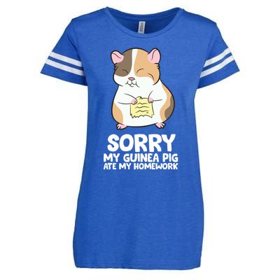 Sorry My Guinea Pig Ate My Homework Guinea Pig School Enza Ladies Jersey Football T-Shirt