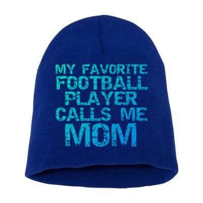 Sports Mother Gift My Favorite Football Player Calls Me Mom Meaningful Gift Short Acrylic Beanie